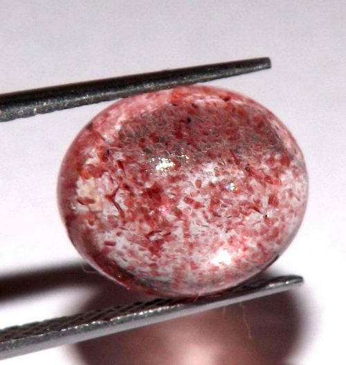 קוורץ תות ליפידוקרוסייט Quartz-crystal מלוטש לשיבוץ (אפריקה) במשקל: 4.25 קרט