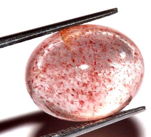קוורץ תות ליפידוקרוסייט Quartz-crystal מלוטש לשיבוץ קבושון במשקל: 4.95 קרט אפריקה