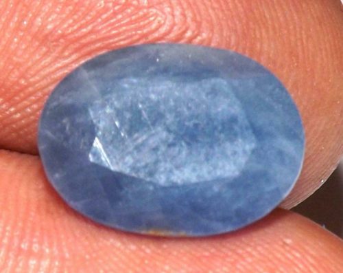 ספיר sapphire כחול מלוטש לשיבוץ (אפריקה) משקל: 7.03 קרט מידה: 4*9*14 מ"מ