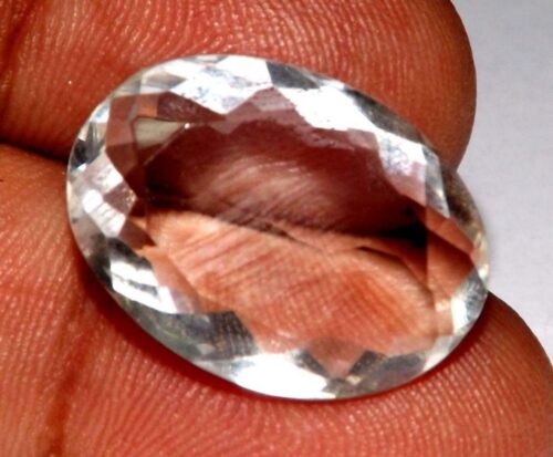 קוורץ קריסטל Quartz-crystal מלוטש לשיבוץ - אפריקה במשקל: 17.55 קרט