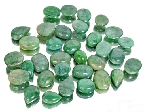 אמרלד איזמרגד ברקת Emerald מלוטש לשיבוץ - הודו ליטוש קבושון במידה: 15 - 24 מ"מ